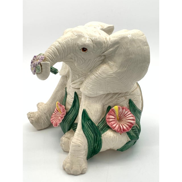 RARE and "hard to find" Fitz and Floyd Elephant Cookie Jar! This charming piece is for storing treats or just a piece that...