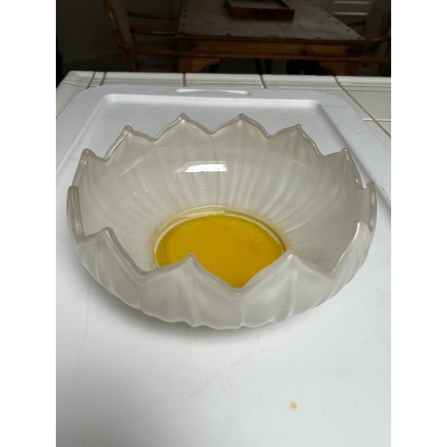 Mid 20th Century Westmoreland Lotus Milk Glass Bowl For Sale - Image 4 of 4