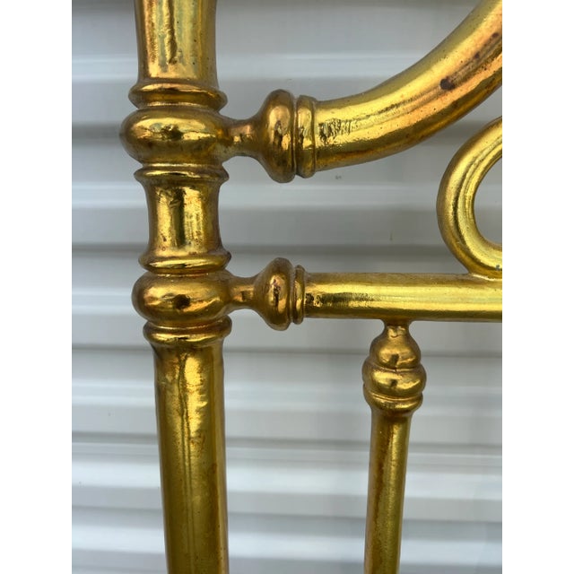 Mid 20th Century Drexel Metal Gold Leaf King Sized Headboard For Sale - Image 5 of 11