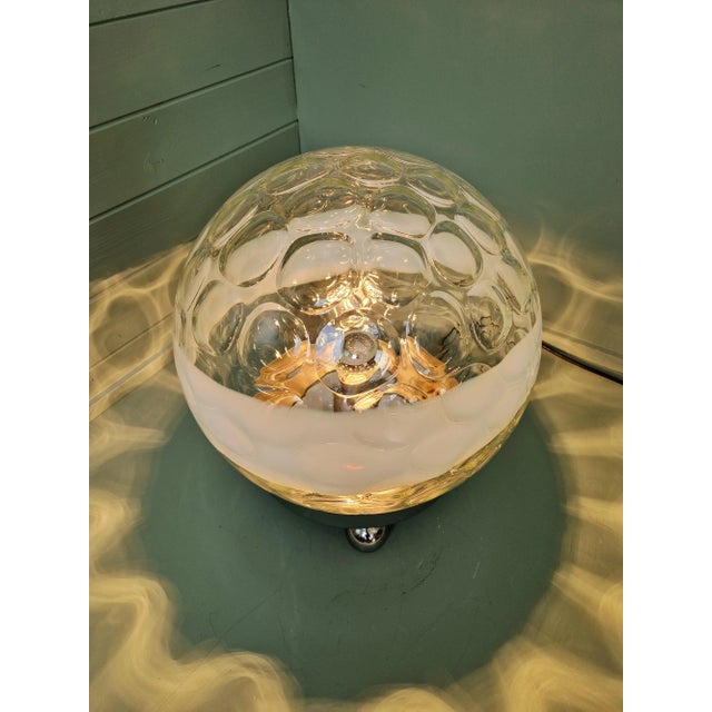 Large Table Lamp in Honeycombed Blown Glass, 1970 For Sale - Image 4 of 13