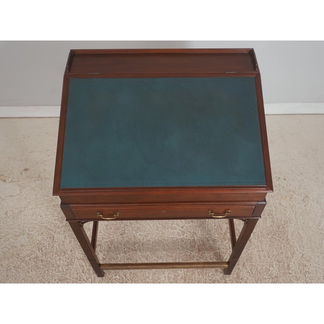 Kittinger Leather Top Mahogany Architects Desk For Sale In Philadelphia - Image 6 of 18