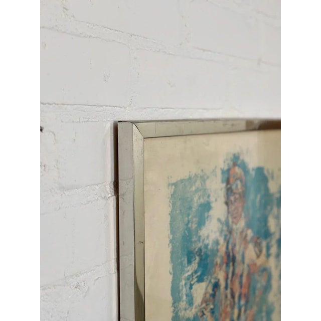 W25.5 H31.5 Vintage print, well framed with a signature along the bottom.