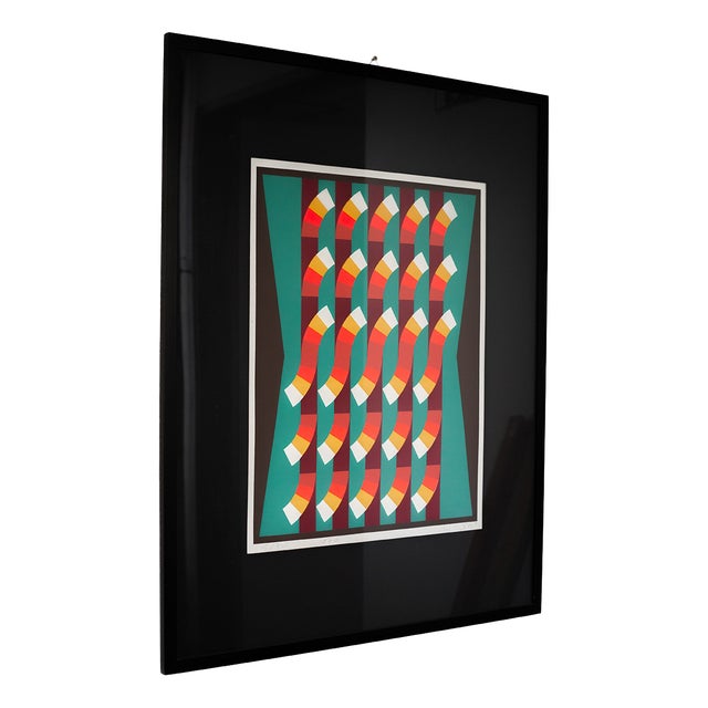 Italian Artist, Lithography in Op Art, 1970s, Lithograph For Sale