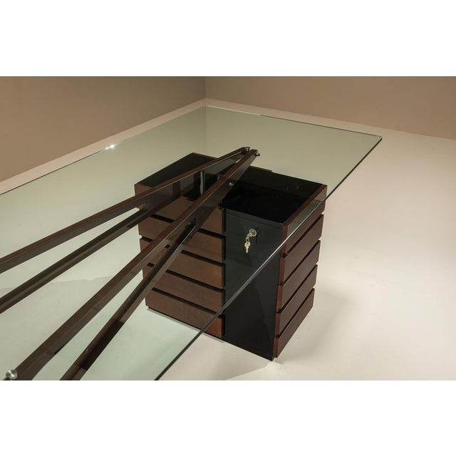 Wood Cavour Desk by Carlo Mollino for Zanotta, Italy, 1949 For Sale - Image 7 of 15