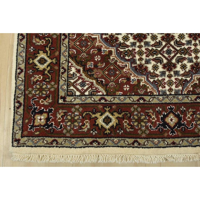 Tabriz Mahi Runner 2’9” X 27’1” Ivory Wool Traditional Hand-Knotted Rug For Sale - Image 9 of 12