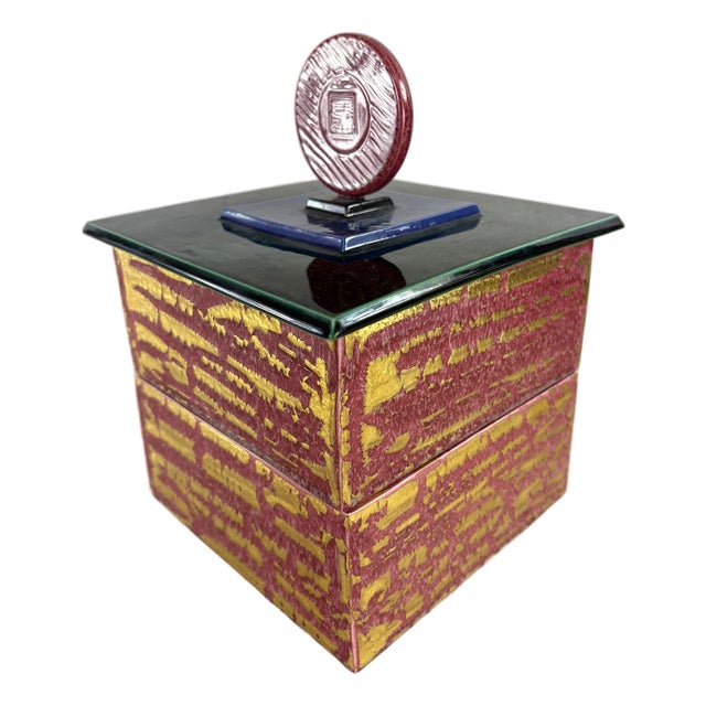 Late 20th Century Modernist Japanese Pottery Box For Sale