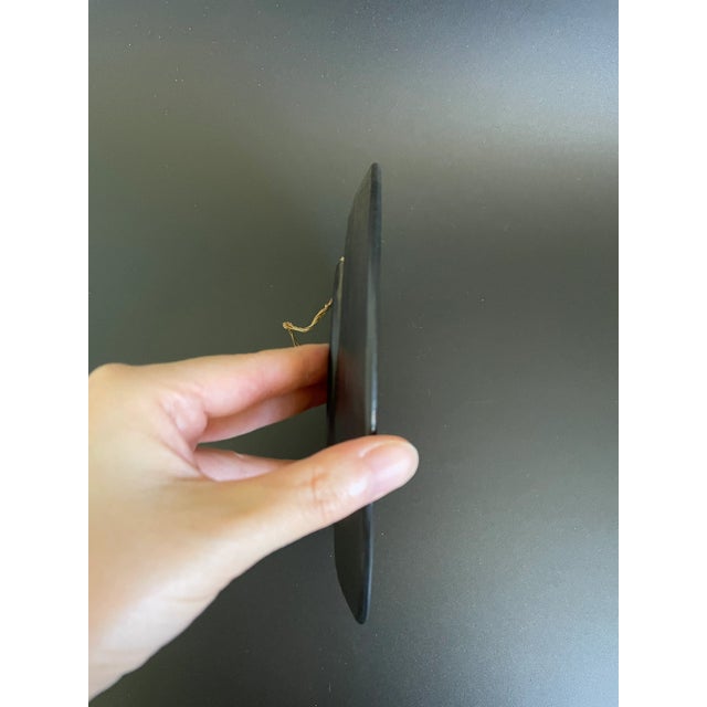 Neoclassical Greek Handpainted Trojan War Black Figure Pottery Plate - Achilles Tending Patroclus For Sale - Image 3 of 9