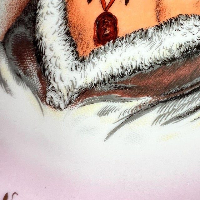 Antique Ceramic Chief Decorative Plate in Gold and Pink - Krautheim & Adelberg For Sale - Image 4 of 6