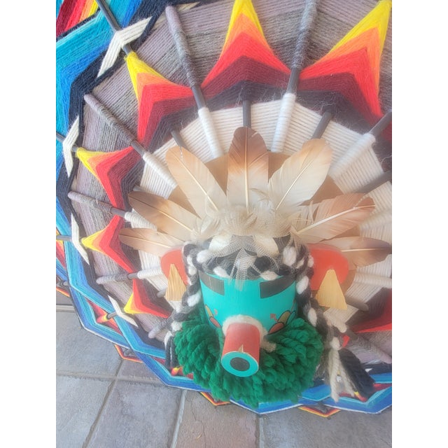 Vintage Ojo De Dios Hopi Hopk Dawa (Sun God) Signature Affixed For Sale In Phoenix - Image 6 of 10