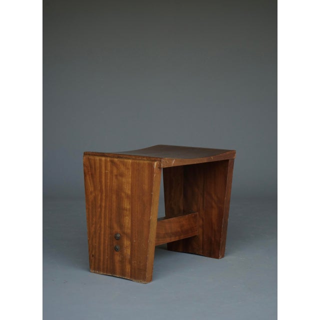 Mid-Century Church Stool in Walnut, 1950s For Sale - Image 4 of 14