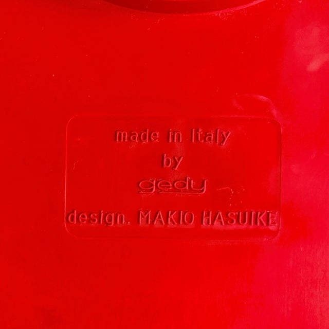 Glass Red Wall Organizer with Mirror by Makio Hasuike for Gedy, Italy, 1970s For Sale - Image 7 of 18