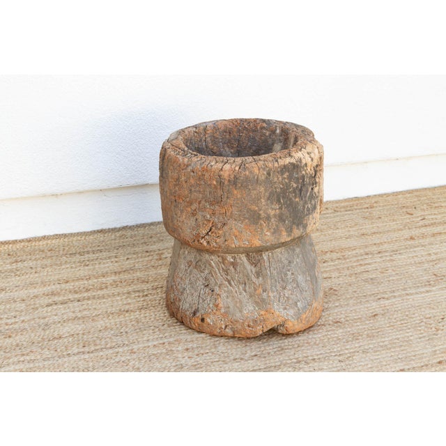 Antique Semi Fossilized Tribal Mortar For Sale In Los Angeles - Image 6 of 10