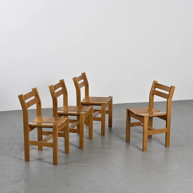 Dining Chairs by Maison Regain for Les Arcs, 1970s, Set of 4 For Sale - Image 13 of 13