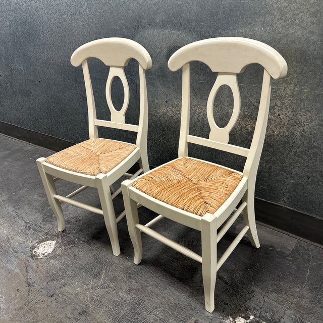 Pottery Barn Pottery Barn Shayne Drop Leaf Table + Pair of Napoleon Side Chairs, Set of Three For Sale - Image 4 of 12