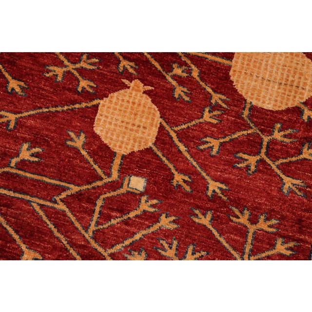1980s Shabby Chic Tribal Super Kazak Red/Blue Wool Rug - 6'10'' X 9'6'' For Sale - Image 5 of 10