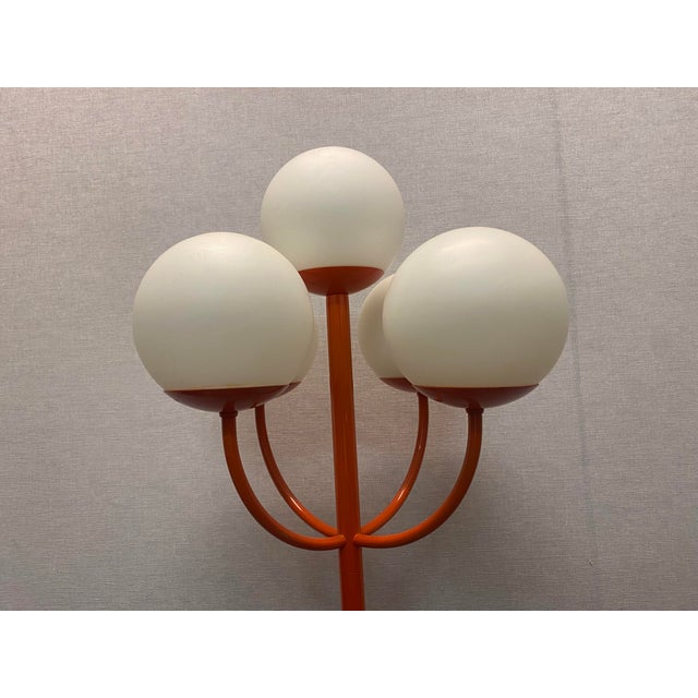 Orange Vintage Metal Floor Lamp in Orange from Kaiser Idell / Kaiser Leuchten, 1960s For Sale - Image 8 of 18