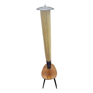 Mid-Century Modern Floor Lamp with Kidney-Shaped Table, 1950s For Sale