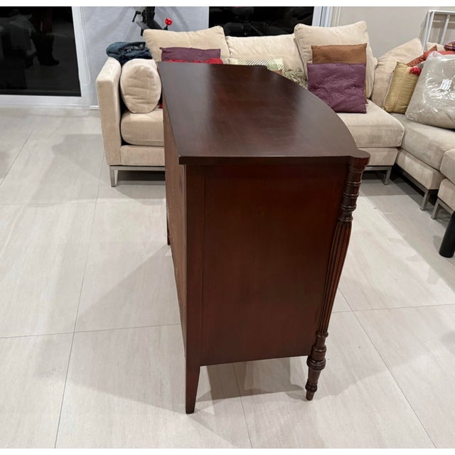 American Early 20th Century Mahogany Bowfront Chest For Sale - Image 3 of 5