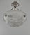 Degué A signed French Art Deco pendant light, circa 1930. The nickel-plated bronze or solid brass fixture holds a...