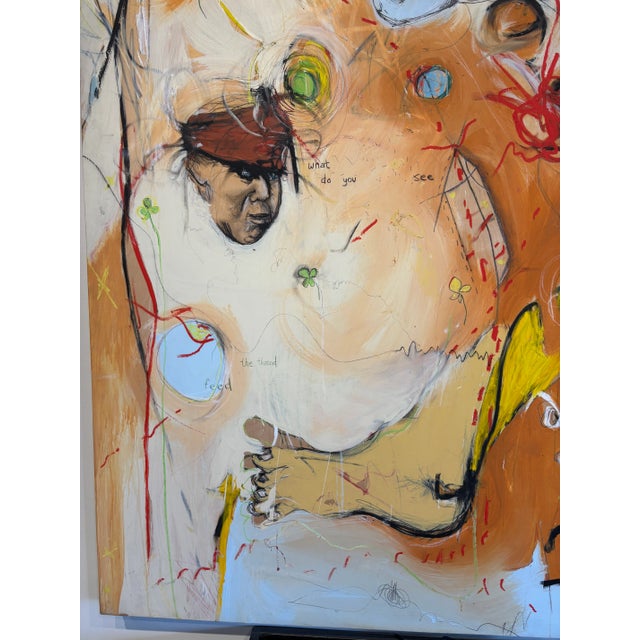 This is a piece done by Orso Czerny. It is called "Child's Time" and was completed in 2004. It is mixed media on a birch...