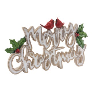 Merry Christmas Tabletop Sign (Set of 2) For Sale