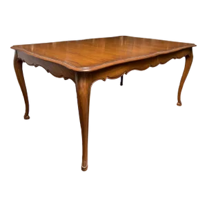 Late 20th Century Vintage Louis XV Style Oak Dining Table