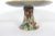 Antique Etruscan Majolica Cake Stand, Round Pink Yellow Green Leaf Motif Platter With Faux Bois and Ivy Base Makers Mark For Sale - Image 4 of 11