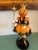 Pumpkin Whimsical Halloween Girl, Pumpkin Head Sculpture, With a Crown and Wand With Star Cheerful For Sale - Image 8 of 8