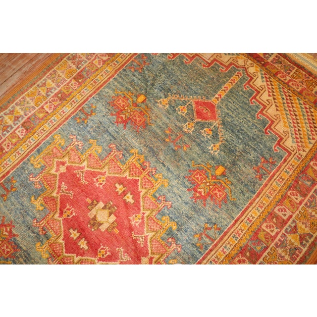 Moroccan Vintage Zabihi Collection Moroccan Blue Rug - 4'5" x 6'1" For Sale - Image 3 of 10