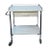 Chromed Tubular Steel Trolley with White Coated Chipboard Drawer & 2 White Formica Shelves, 1970s For Sale