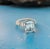 Natural Aquamarine Diamond Ring 6.25 Platinum 5.3 TCW Certified For Sale - Image 10 of 13