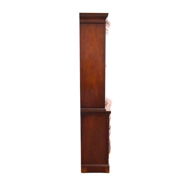 Drexel Furniture New Travis Court Collection Solid Mahogany Traditional Duncan Phyfe Style 49" Bow Front China Cabinet 317-3 For Sale - Image 12 of 13