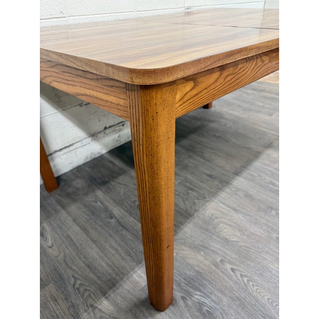 Mid-Century Modern Vintage MCM Mid Century Danish Modern Style Dining Table For Sale - Image 3 of 10