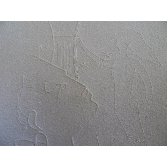 Jean Cocteau (1889-1963) (after) The Lyre of Orpheus Wood engraving by embossing Signed in the plate On paper from Moulin...