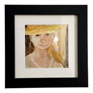 Girl With Pearls Is a Print of an Original Painting by Mary Kaiser