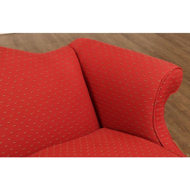 Georgian Style Upholstered Mahogany Loveseat For Sale - Image 11 of 18