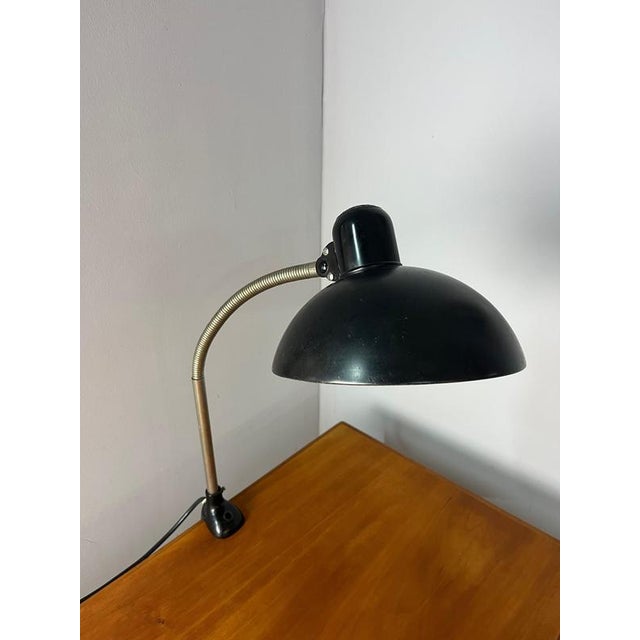 Black Clamp Lamp by Christian Dell for Kaiser Idell For Sale - Image 5 of 11