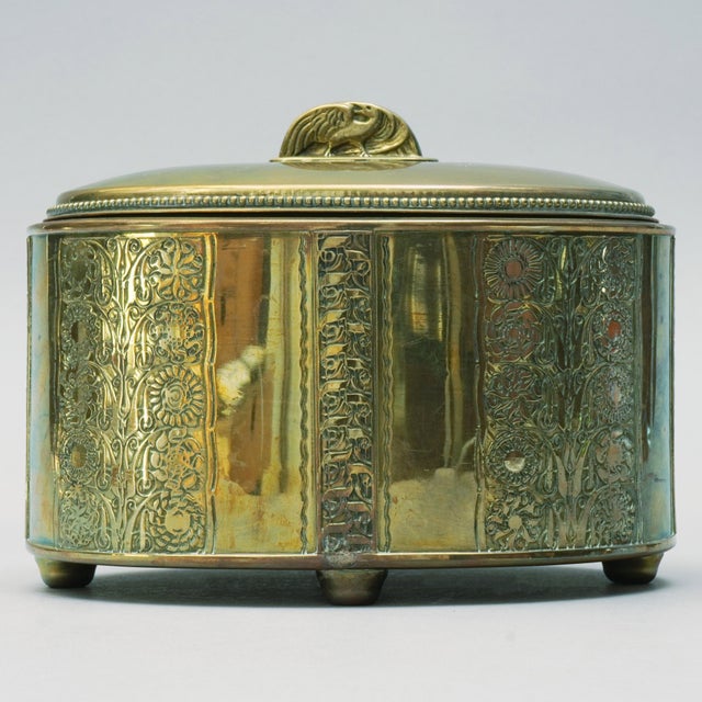 Art Nouveau Lidded Box in Brass, 1890s For Sale - Image 12 of 12