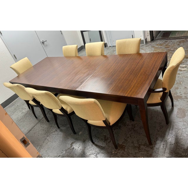2020s Ethan Allen Barrymore Dining Table + Drew Dining Chairs, Set of Nine For Sale - Image 5 of 12