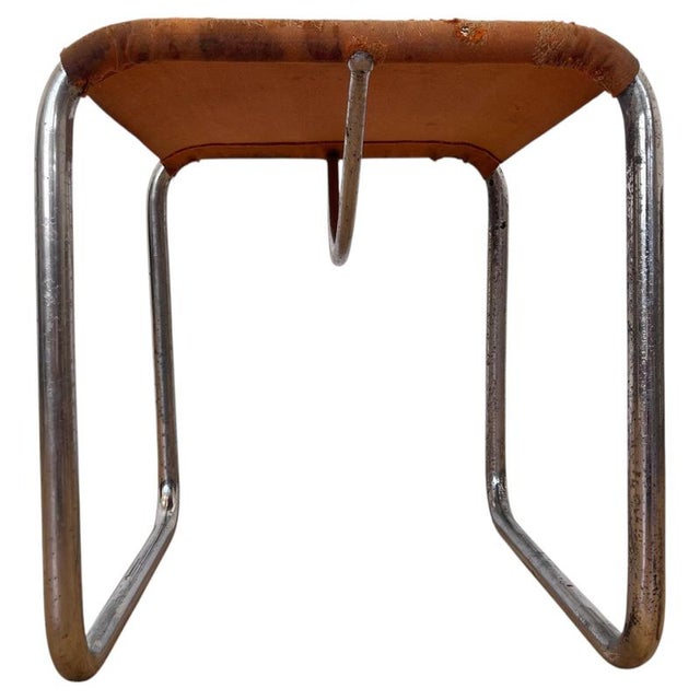 Bauhaus Tubular Chrome Steel Stool from Eisengarn, 1930 For Sale - Image 11 of 11