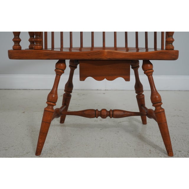 Frederick Duckloe Oak, Cherry, and Walnut Comb-Back Windsor Desk Writing Chair For Sale - Image 10 of 18