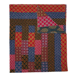 Rectangles 2 Patchwork Quilt, Queen - Multi-Color For Sale