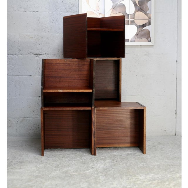 Reversible Bedside Tables, 1950, Set of 6 For Sale - Image 10 of 18