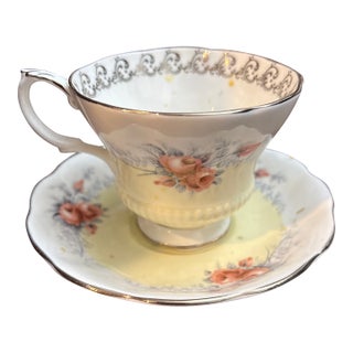 1960s Royal Albert Rose Marie Series Moonglow Teacup and Saucer For Sale