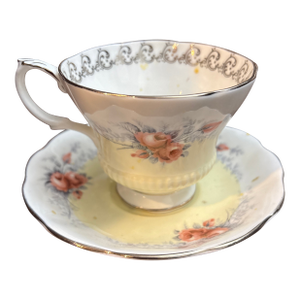 1960s Royal Albert Rose Marie Series Moonglow Teacup and Saucer