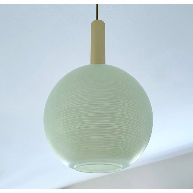 Vintage Italian Pendant Light in Glass, 1950s For Sale - Image 9 of 18