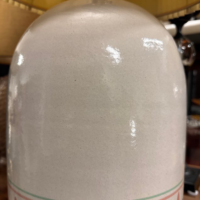 Floral Stoneware Jug Table Lamp For Sale - Image 12 of 12