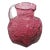 Pilgrim Glass Cranberry Pink Pebbled Rippled Small Pitcher For Sale