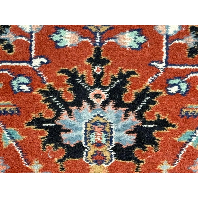 4ft 1in × 12ft 8in Hand Knotted Heriz Style Wool Runner Rug For Sale In San Francisco - Image 6 of 12