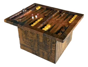 Paul Evans Copper Clad Backgammon Table Studio Made